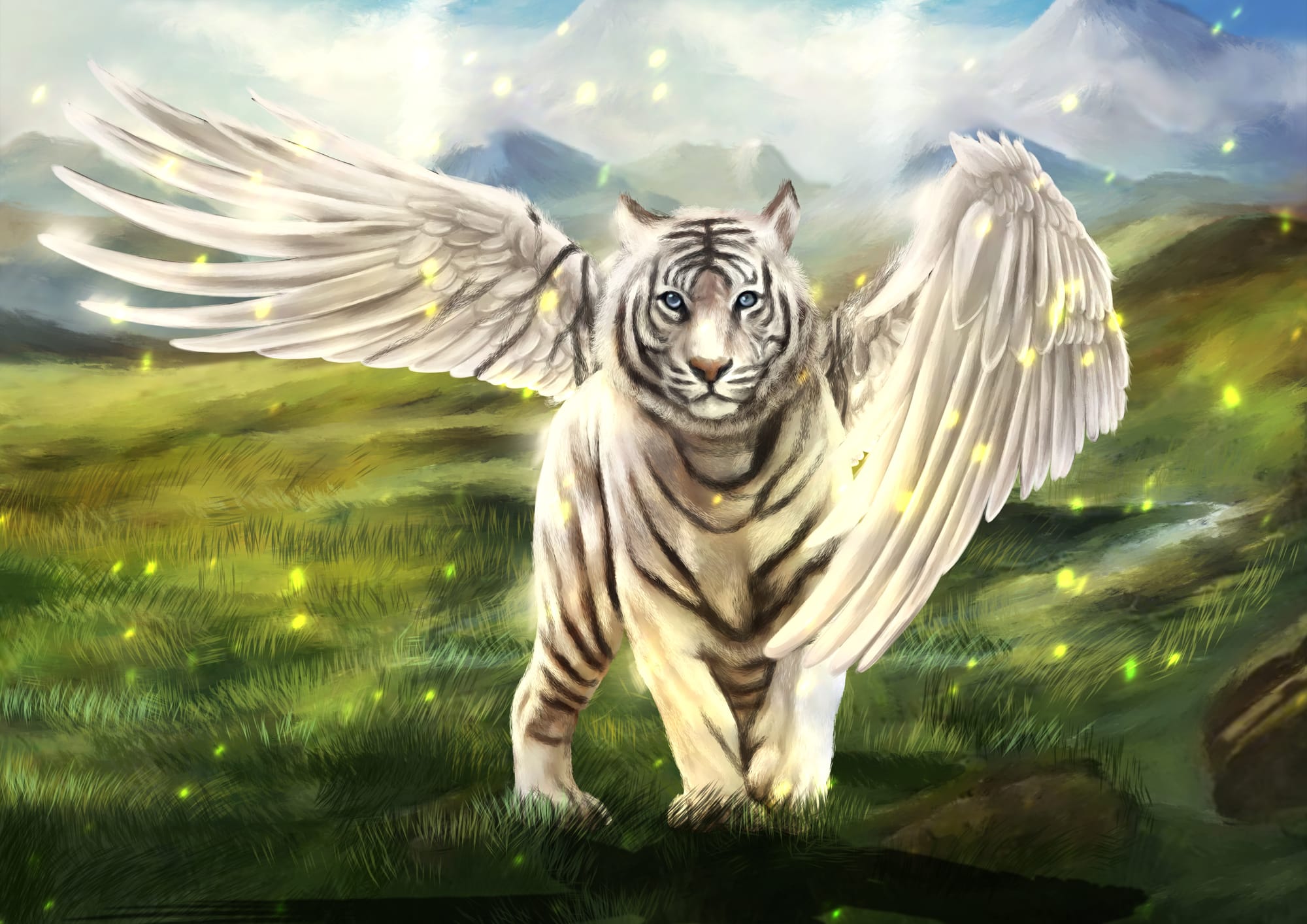 Nala - The Majestic White Tiger